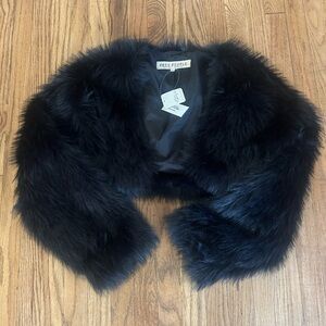Free people cropped faux fur coat